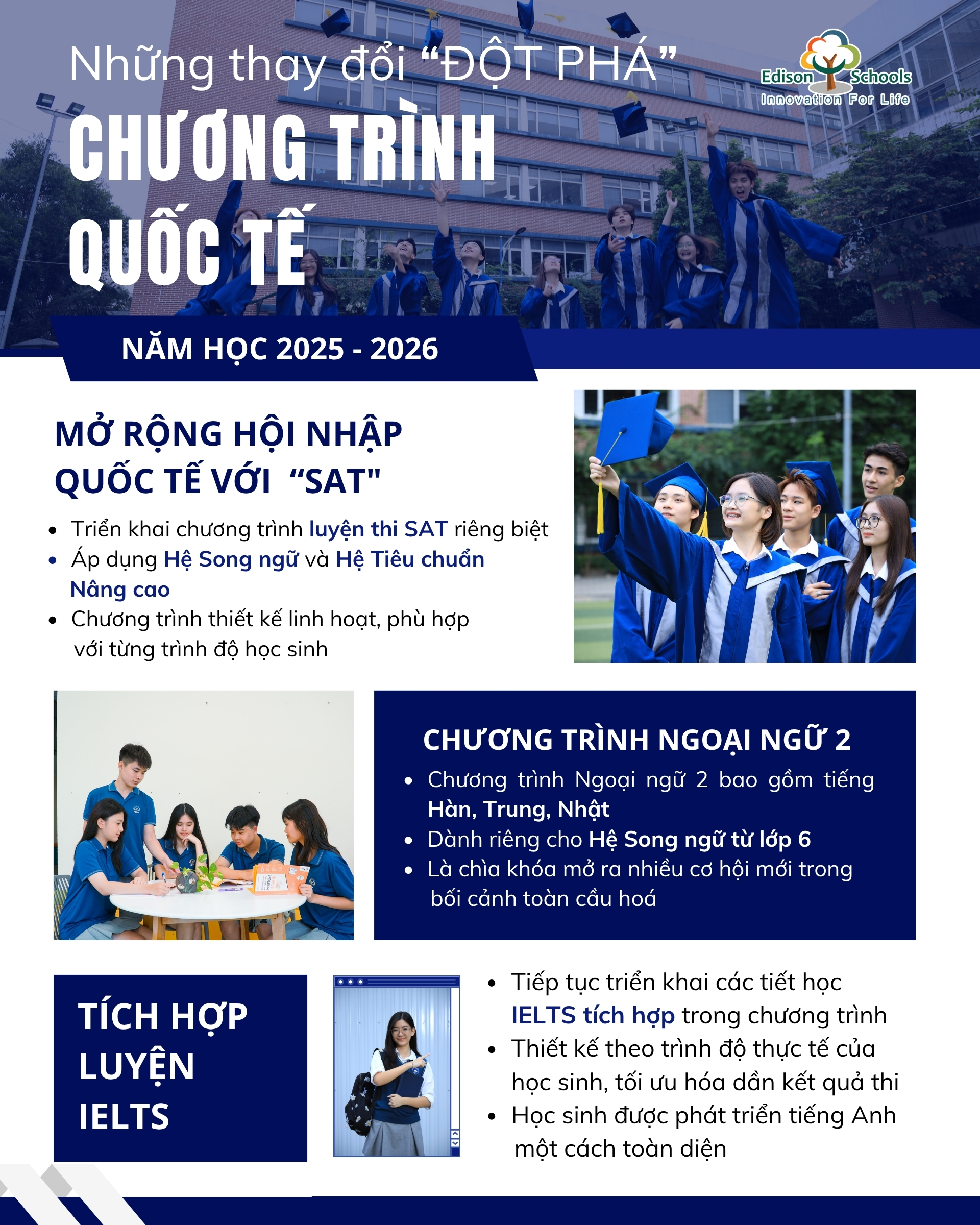 Những thay đổi “đột phá” trong chương trình quốc tế mới tại Edison Schools năm học 2025 – 2026