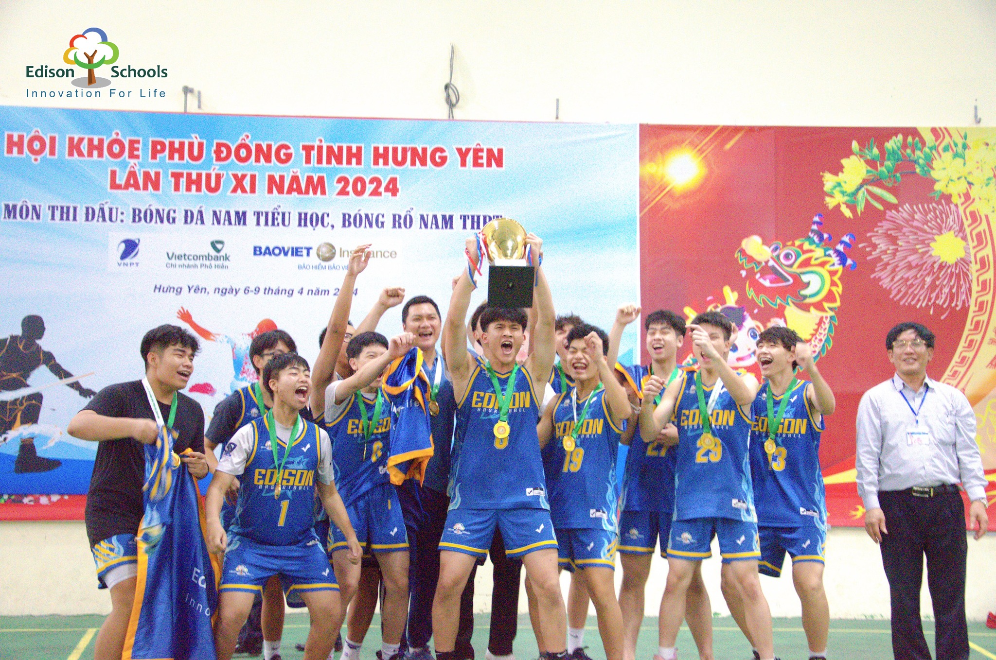 Đội thể thao Edison Schools đạt thành tích xuất sắc tại Hội khỏe Phù Đổng tỉnh Hưng Yên